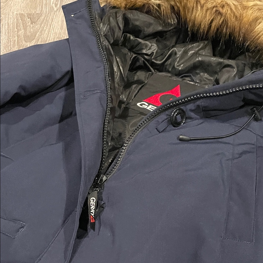 NWOT • Gerry Navy Down Parka with Faux Fur Hood - Picture 3 of 15